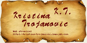 Kristina Trojanović vizit kartica